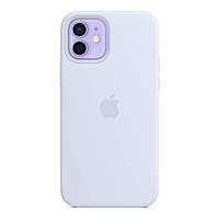 Чехол силиконовый Silicone Case для Apple iPhone 12/12 Pro OEM Original 1:1 (Cloud Blue) Голубой