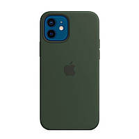 Чехол силиконовый Silicone Case для Apple iPhone 12/12 Pro OEM Original 1:1 (Cyprus Green) Хаки