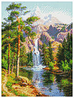 Алмазная мозаика Водопад в горах, Strateg 30х40 (HX019)
