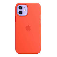 Чехол силиконовый Silicone Case для Apple iPhone 12/12 Pro OEM Original 1:1 (Electric Orange) Оранжевый