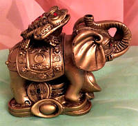 Статуэтка Слон-жаба, цвет бронза, высота 8 см.