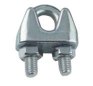 Зажим для троса з двома гайками, арт. 8248404, нержавіюча сталь А4, 4мм