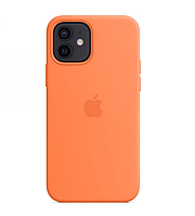 Чехол силиконовый Silicone Case для Apple iPhone 12/12 Pro OEM Original 1:1 (Kumquat) Оранжевый