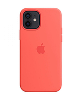 Чехол силиконовый Silicone Case для Apple iPhone 12/12 Pro OEM Original 1:1 (Pink Citrus) Оранжевый