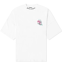 Футболка Palm Angels Oversize Rose Tee (White) (PMAA002T21JER00201103) размер S