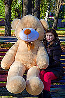 Большой плюшевый медведь 2 метра Мягкая игрушка Самый огромный плюшевый мишка 200 см в подарок девушке Бежевый