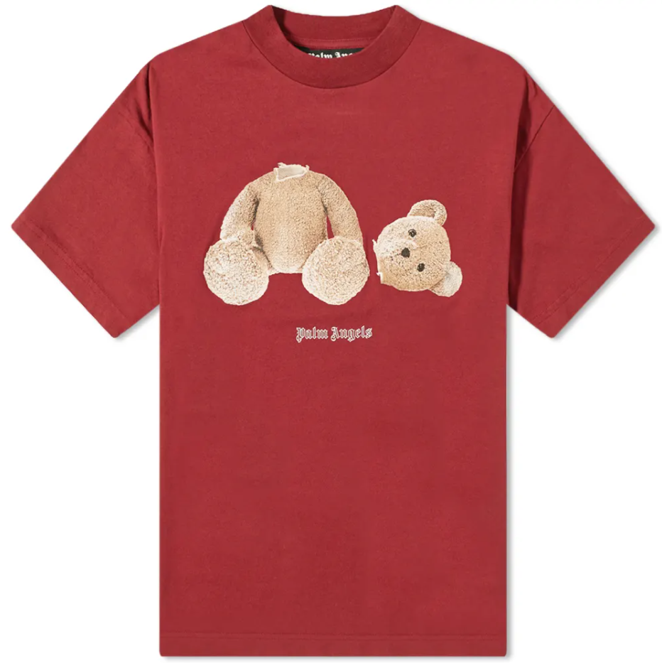 Футболка Palm Angels Bear ROSE TEE (Burgundy) (PMA001T21JER01228014) розмір M