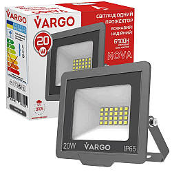 20W 1600 lm 6500K світлодіодний led прожектор Vargo Nova 220V (116759)