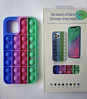 Чехол Поп Ит антистресс Pop it Relax на iPhone 12 Pro силиконовый разноцветный