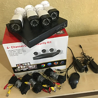 Комплект видеонаблюдения с регистратором на 4 камеры 4-канальный UKC
