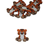 Новорічний декор "Тигр" із фетру, набір 2 шт., фото 3