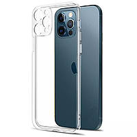 Прозрачный силиконовый чехол - накладка Silicone Full Camera for iPhone 12 Pro Max, Clear