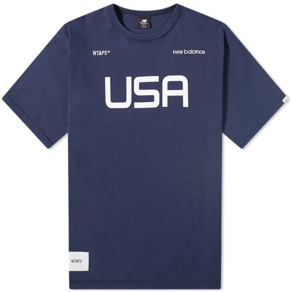 Футболка NEW BALANCE WTAPS TC Jersey Tee (Navy) (MT01605-ECL4)