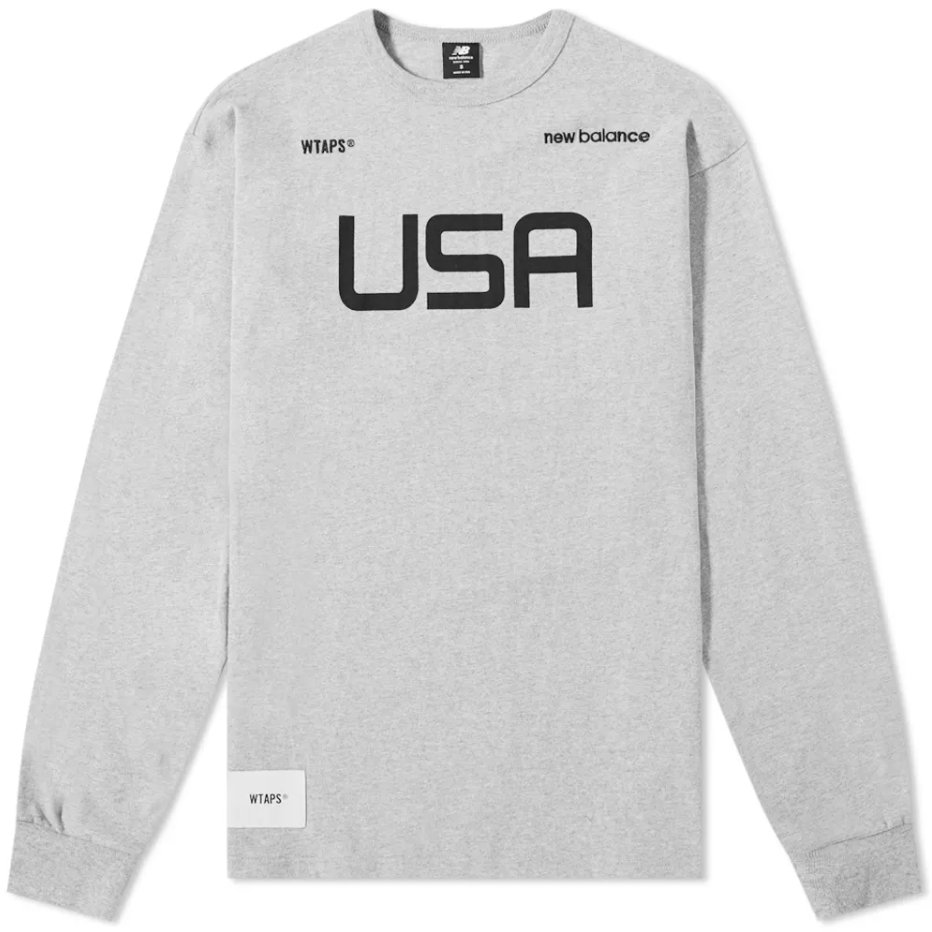 Світшот NEW BALANCE WTAPS Long Sleeve TC Jersey Tee (Athletic Grey) (MT01606-AG3) розмір S