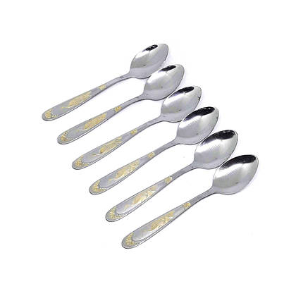 Набір чайних ложок Золотий Журавлик 6 штук, фото 1