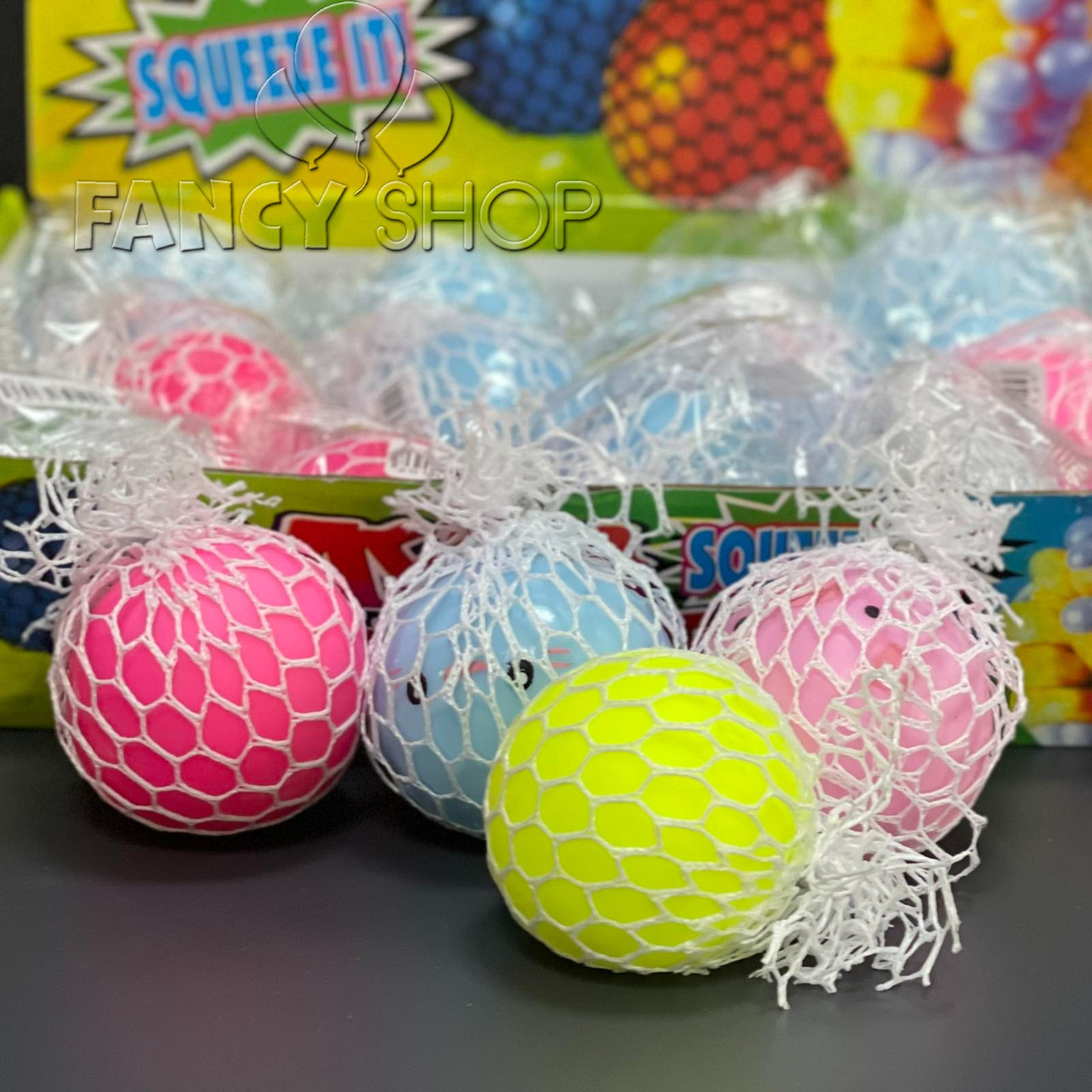 Іграшка антистрес в сітці "Мозги макарун" з піною, мікс, Игрушка антистресс "Мозги", фото 1