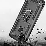 Чохол протиударний для Xiaomi Redmi 9C Serge Ring зелений під маг тримач, ударостійкий чохол редмі 9с, фото 7