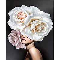 Набор алмазной мозаики Девушка-роза 2 40x50 см