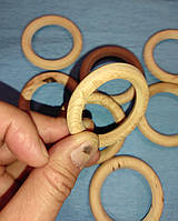 Заготовка для бизиборда, Кольцо деревянное 1 шт D 5,5 см, грызунок, слингобусы (под объвязку, есть дефекты)