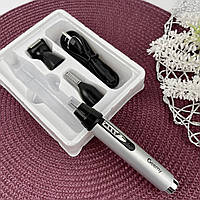 Акумуляторний тример для стриження брів, волосся в носі та вухах 4в1 Gemei GM-3107 Тример бритва для носа