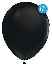 Латексный шар пастель черный 6" Balonevi