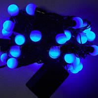 Гірлянда кульки 18мм 40 LED, 7м+ перехідник, колір синій