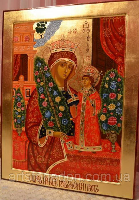 Ікони на сусальном золоті. Ікона писана Нев'янучий цвіт