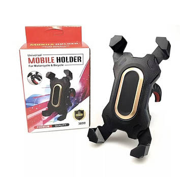 Велосипедний тримач для телефона Mobile Phone Holder Black_Gold