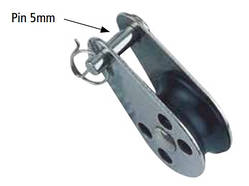 Блок такелажний одинарний з "пальцем", арт. 8407425, нержавіюча сталь А4, 25мм