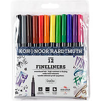 Ручка – лінер 7770, 0.3 мм, 12 шт. KOH-I-NOOR