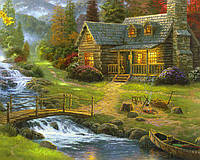 Картина из страз My Art Лесной домик (MRT-TN1061) 40 х 50 см (На подрамнике)
