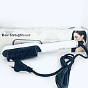 Гребінець-випрямляч для волосся Чорна Hair Straightener HTQ-909 | Електрична гребінець, фото 3