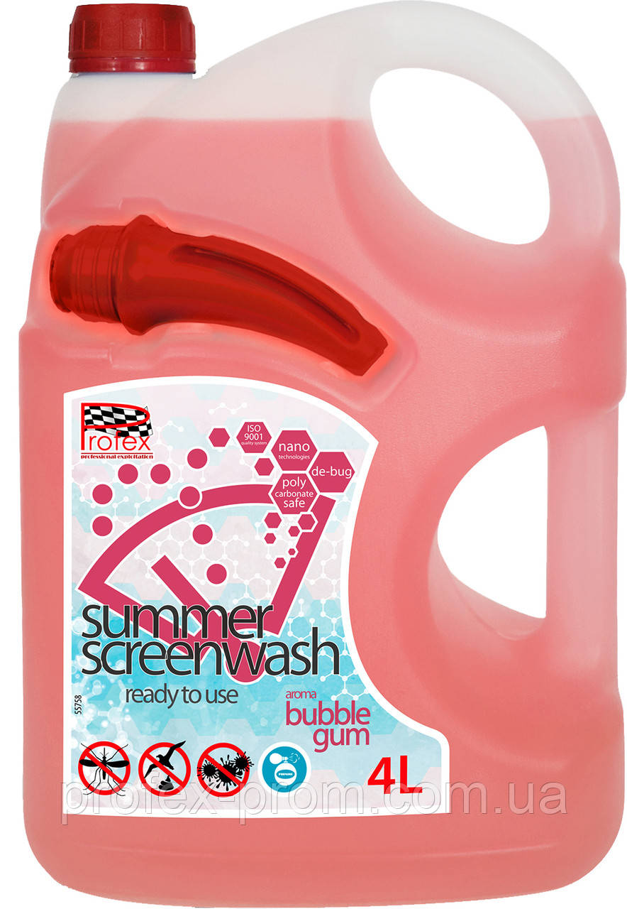 Омивач скла літній "Profex" Bubble gum 4 л (шт.)