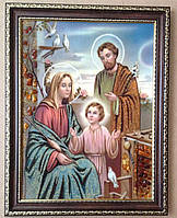 Картина з бурштину "Ікона-Святе сімейство "