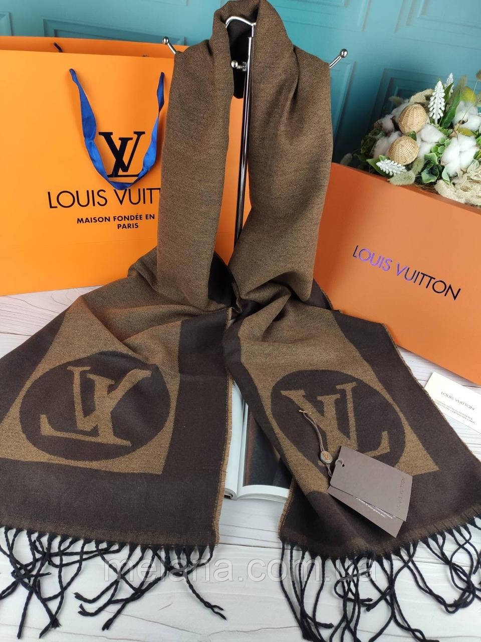 Кашеміровий шарф Louis Vuitton Луї Вітон у коробці