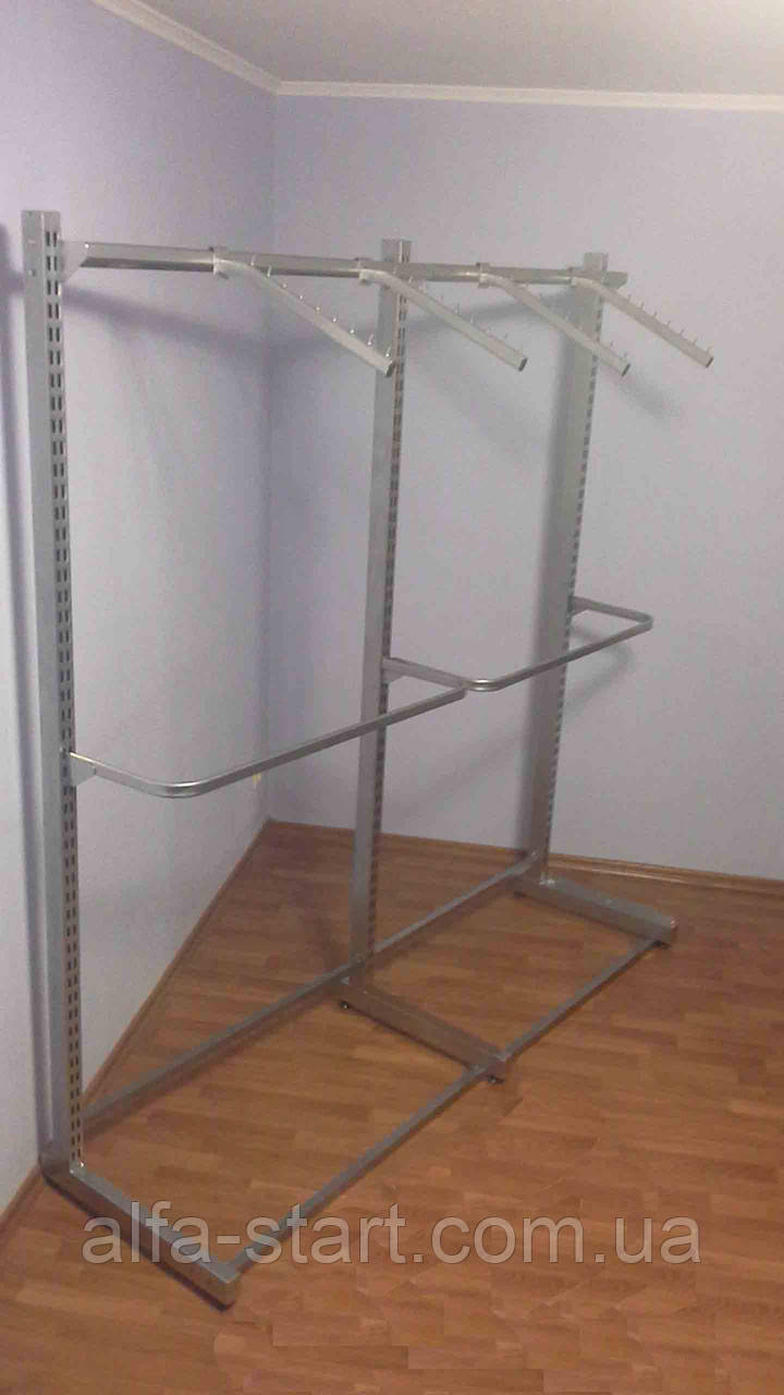 Пристенная перфорированная стойка 220х240см с дугами и флейтами для ...