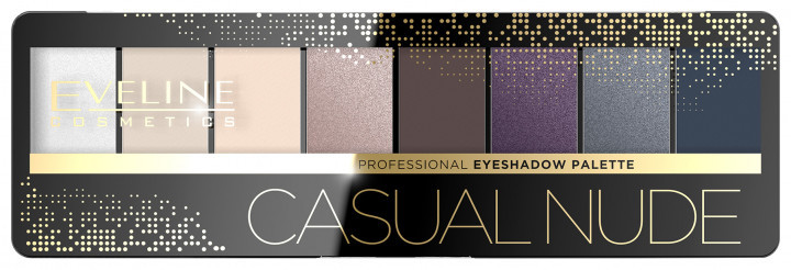 Палетка тіней для повік Eveline Eyeshadow Professional Palette, 9.6 р, №04 Сasual Nude