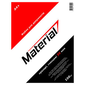 SUPER Файли для документів «Material» А4+ 30 мкм (100 шт.)
