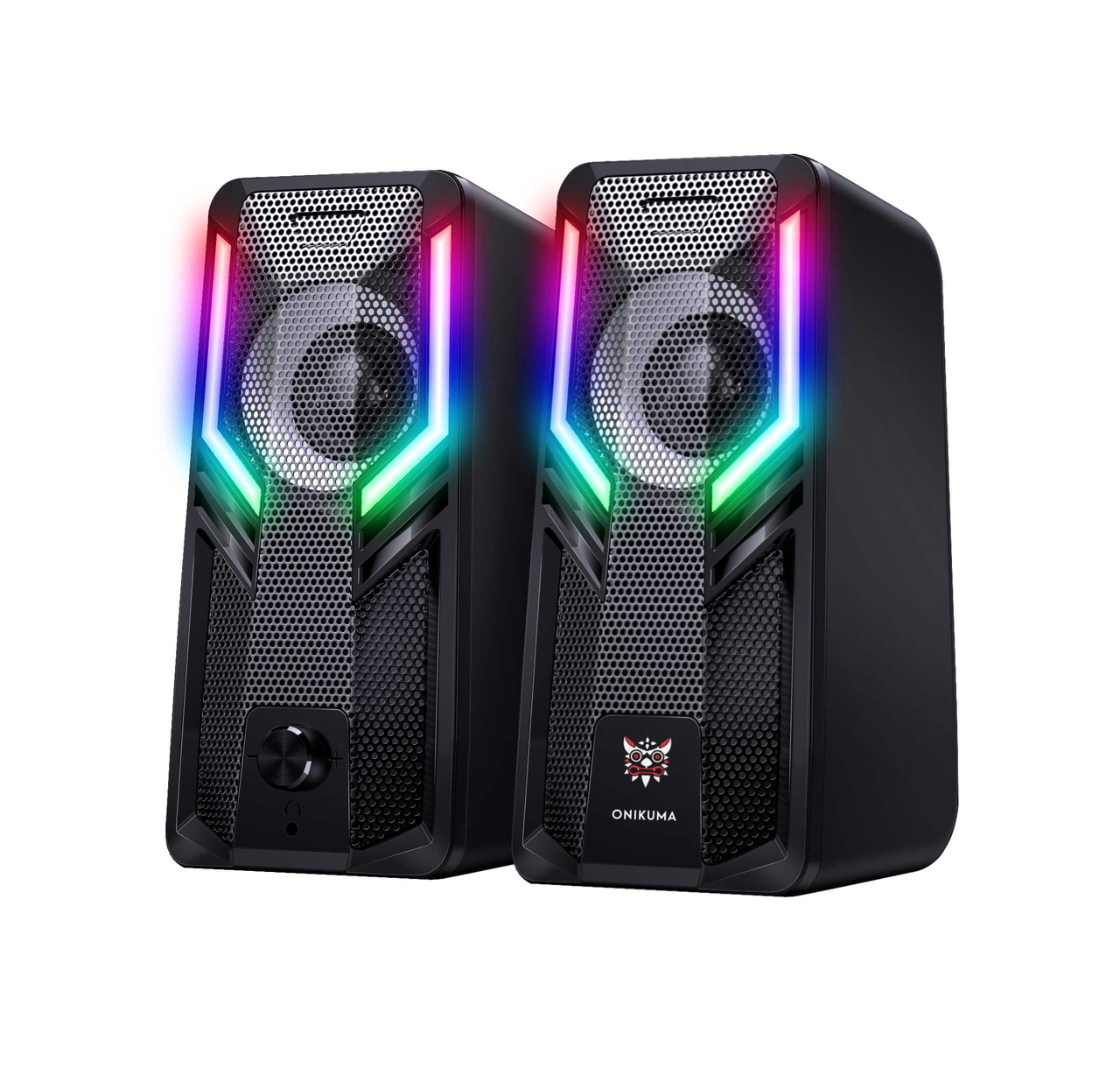 Акустика колонки для компьютера ПК ONIKUMA RGB Backlight G6 AUX Чорний
