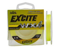 Шнур Fishing ROI Excite WX4 0,23мм 11,5кг 150m fluorescent yellow