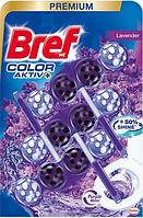 Туалетный блок Bref Premium Color Aktiv + лавада, 3 шт