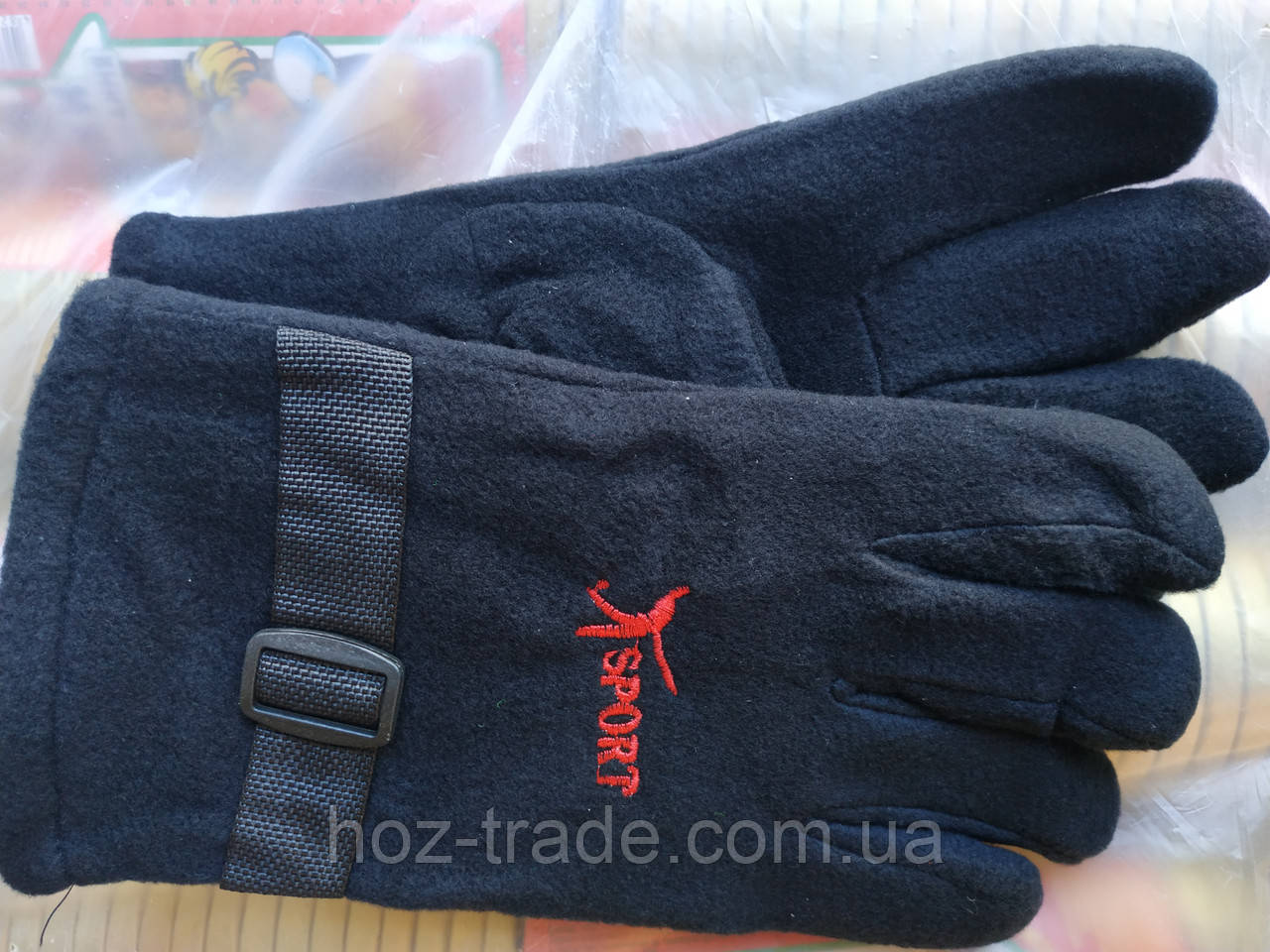 Рукавички флісові теплі зима, фото 1