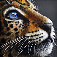 Набор алмазной мозаики Взгляд леопарда, 30х30 см