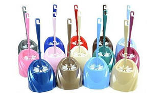 Йорж для унітазу з підставкою "Хвиля" /рожевий/