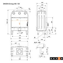 Камінна топка SAVEN Energy 80х50 (17,0 kW) ECO, фото 3