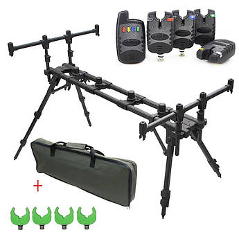 НАБІР Рід під Feima Carp NEO Giant + 4 сигналізатори з пейджером SAMS FISH трансформер на 4 вудлища