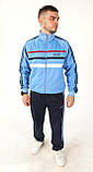 Чоловічий спортивний костюм Адідас Зебра синій Вінтаж 90-х Adidas Австрія Спортивні костюми великі розміри, фото 5