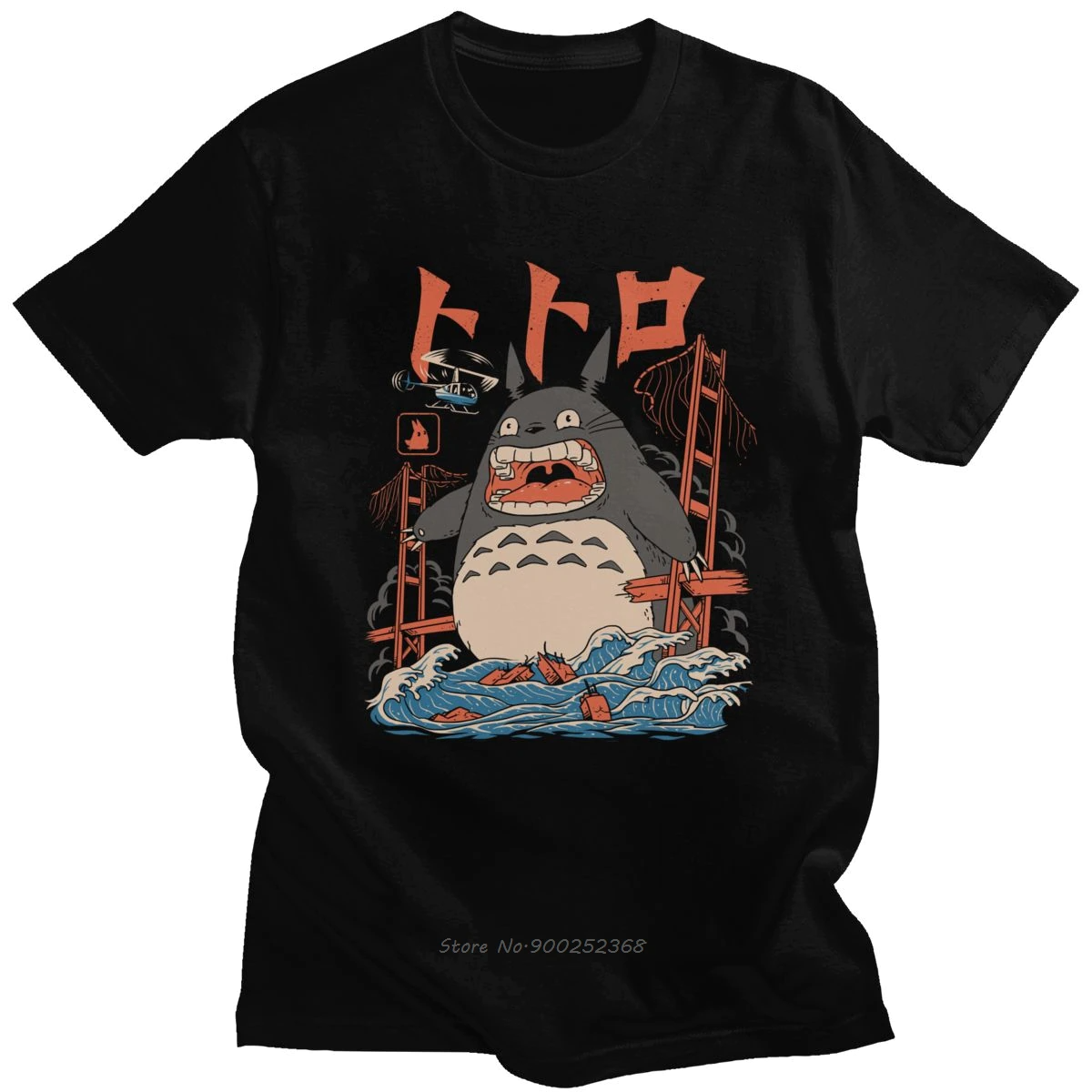 Футболка чорна LOYS Аніме My Neighbor Totoro Attack XS