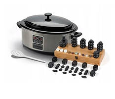 Камені для масажу 64 шт Електронний підігрівач каменів 6 л Базальтові масажні камені з нагрівачем