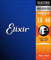 Струны Для Электрогитары Elixir 12052 Nanoweb Nickel Plated Steel Light 10/46